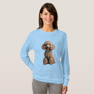 Süßes Hundeporträt eines Poodles T-Shirt