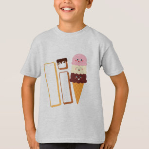 Süßes I Für Eiscreme - Kinder Englisch ABCD Alphab T-Shirt