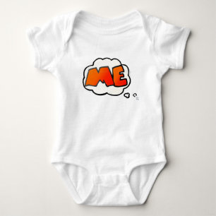 Süßes "ICH" Bubble-Letter-Baby-Body - Vibran Baby Strampler
