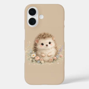Süßes Igel Cottagecore Blumen-Geschenk iPhone 16 Hülle
