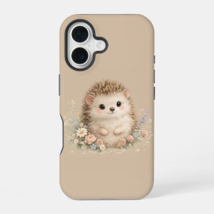 Süßes Igel Cottagecore Blumen-Geschenk iPhone 16 Hülle