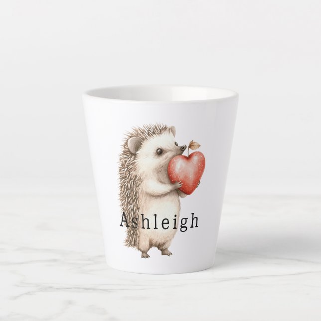 Süßes Igel-Herz-Tier   Milchtasse (Vorderseite)