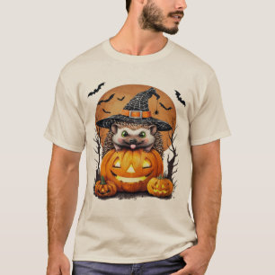 Süßes Igel-Kürbis-Design Perfekt für Liebhaber T-Shirt