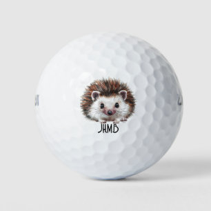 Süßes Igel-Tier-Monogramm-Kunstwerk Golfball