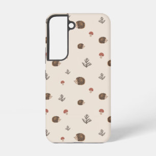 Süßes Igel- und Pilzwaldmuster Samsung Galaxy Hülle