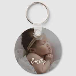 Süßes individuelles Baby-Foto Namensschlüsselanhän Schlüsselanhänger