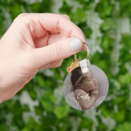 Süßes individuelles Baby-Foto Namensschlüsselanhän Schlüsselanhänger
