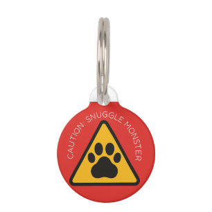 Süßes individuelles Haustier-ID-Armband – „Achtung Haustiermarke
