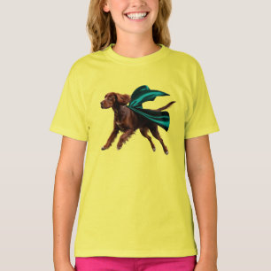 Süßes Irisches Setter Superhelden Kinder T-Shirt