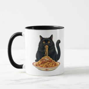 Süßes italienisches Lebensmittel-Liebhaber-Katze-D Tasse