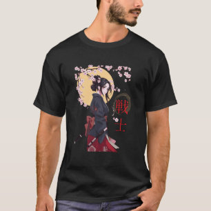 Süßes japanisches Samurai-Mädchen Kirschblüten-Hol T-Shirt