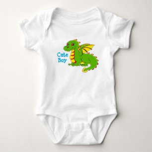 Süßes Jungen-T-Shirt mit Drachenbild Baby-Bodysuit Baby Strampler