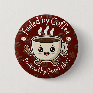 Süßes Kaffee-Vibes-Design Button
