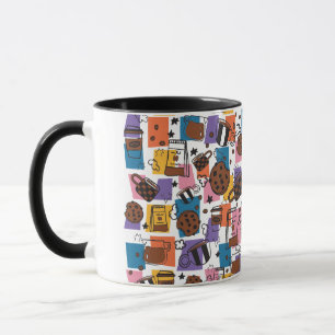 Süßes Kaffeemuster – Bunter Kaffeeliebhaber Tasse