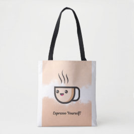 Süßes Kaffeetassen-Design-Tote