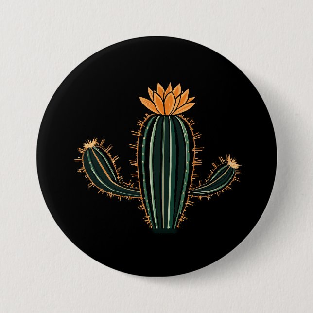 Süßes Kaktus Wüstenpflanze Design - Großer Knopf Button (Vorderseite)