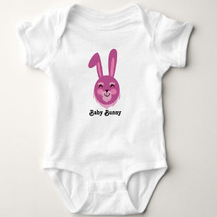 Süßes Kaninchen, bei dem du die Farben und den Tex Baby Strampler