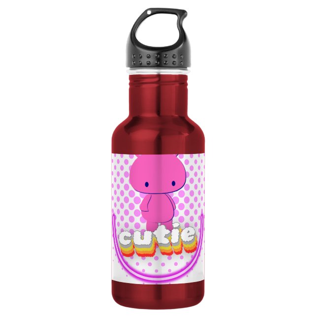 Süßes Kaninchen Edelstahlflasche (Vorderseite)