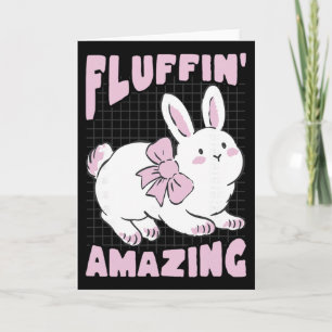 Süßes Kaninchen Fluffin' Erstaunliche Grafik Oster Karte
