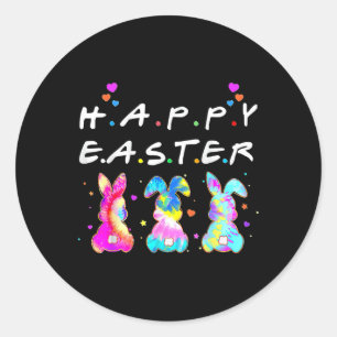 Süßes Kaninchen Frohe Ostern Damen Runder Aufkleber