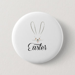 SÜßES KANINCHEN FROHE OSTERN FEIERLICHE PARTY Tren Button