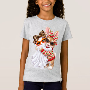 Süßes Kaninchen-Geist Halloween Herbst Kunst T-Shirt