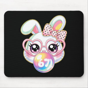 Süßes Kaninchen-Gesicht für Frauen Mädchen Kinder Mousepad