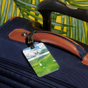 Süßes Kaninchen in Mountain View Personalisieren  Gepäckanhänger