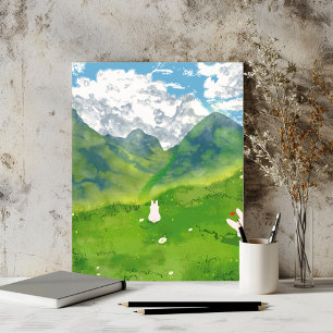 Süßes Kaninchen in Mountain View Poster