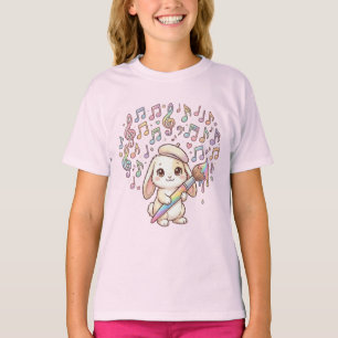 Süßes Kaninchen Künstler Kinder T-Shirt – Musik &