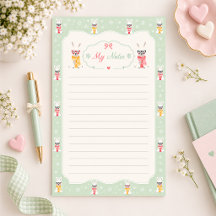Süßes Kaninchen Liniiertes Briefpapier