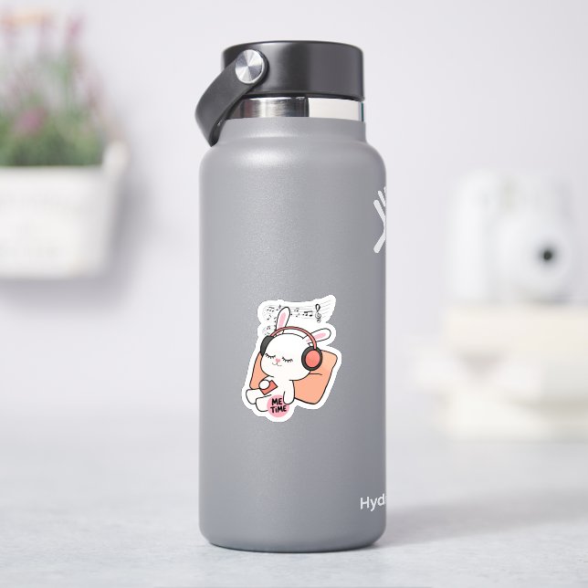 Süßes Kaninchen „Me Time“-Sticker  Aufkleber (HydroFlask)