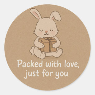 Süßes Kaninchen mit Liebe verpackt Sticker
