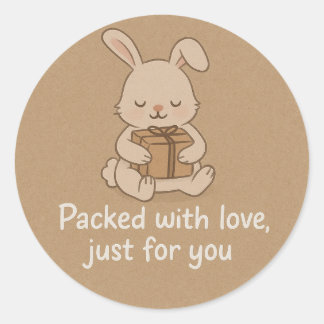 Süßes Kaninchen mit Liebe verpackt Sticker