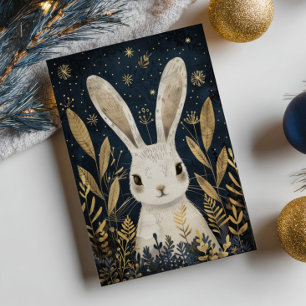Süßes Kaninchen Nordic Woodland Frohe Weihnachten