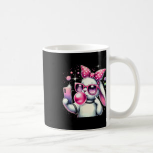 Süßes Kaninchen-Selfie-Bubble-Gum-Ästhetik-Oster-T Kaffeetasse
