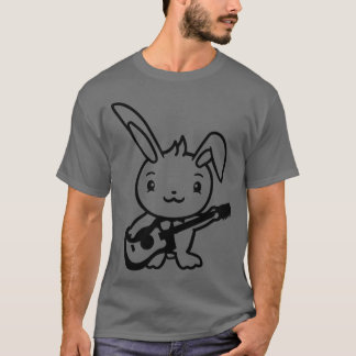 Süßes Kaninchen spielt Gitarrenmusik Gitarrist Spa T-Shirt