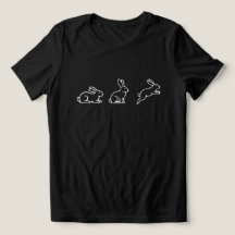Süßes Kaninchen T-Shirt, minimalistisches Kaninche