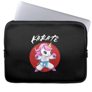 Süßes Karate Kid Einhorn Langarm T-Shirt Laptopschutzhülle