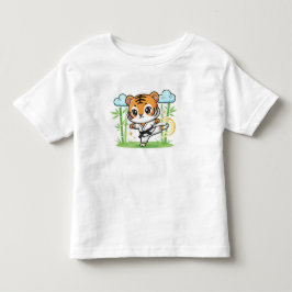 Süßes Karate-Tiger-Kinder-Design Kleinkind T-shirt