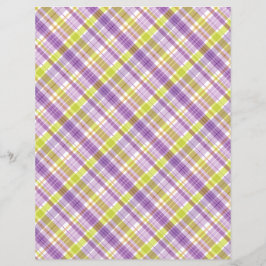 Süßes Kariertes Pastell Lila grün