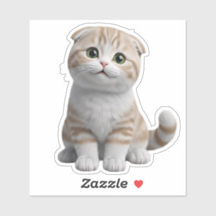 Süßes Kätzchen 3D Cartoon Sticker Pack - Liebenswe