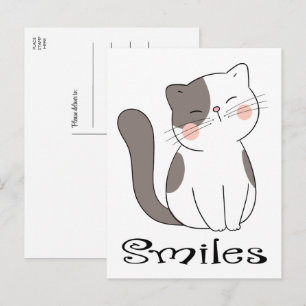 Süßes Kätzchen denkt an Dich vermisst Dich Hallo K Postkarte