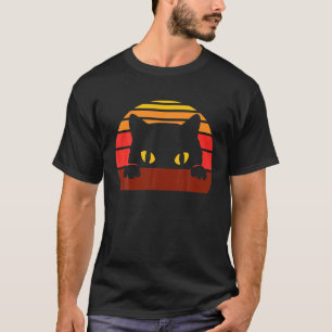 Süßes Kätzchen Halloween, Retro-Schwarze Katzen Ge T-Shirt