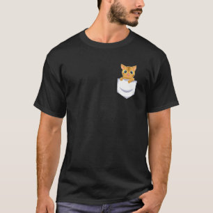 Süßes Kätzchen in der Tasche Brusttasche T-Shirt