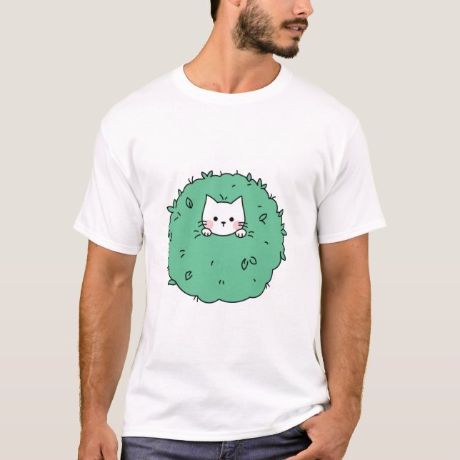 Süßes Kätzchen in einem Busch  T-Shirt (Vorderseite)