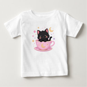süßes Kätzchen in Tasse Baby T-shirt