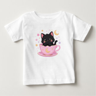süßes Kätzchen in Tasse Baby T-shirt