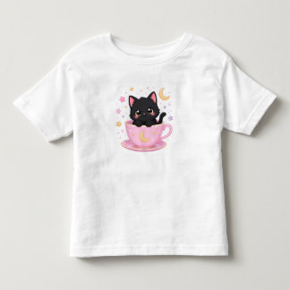 süßes Kätzchen in Tasse Kleinkind T-shirt