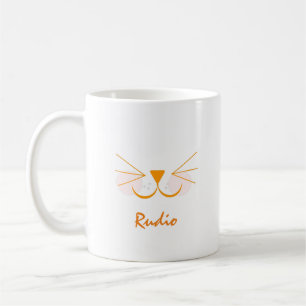 Süßes Kätzchen Katzen Gesicht Haustier Foto Name Kaffeetasse
